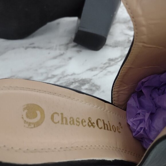 Chase & Chloe‎ Willy -5 Women"s Slingback Buckled Open Toe Heel Chunky Ankle 7.5 - Picture 11 of 11